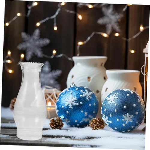 Miniatura 6 de Lámpara de cristal transparente, pantalla de queroseno de vidrio para chimenea, cubierta de lámpara de aceite, cubierta de portavelas con capucha