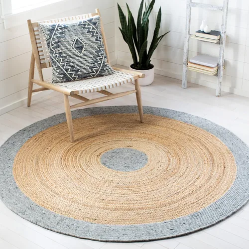 Miniatura 36 de SAFAVIEH Braided Collection BRD910B - Alfombra redonda de yute reversible de 3 pies, color beige y natural, hecha a mano