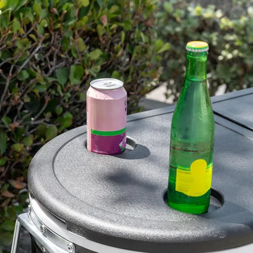 Miniatura 9 de Permasteel Enfriador de patio rodante: gran hielera para exteriores con ruedas, enfriador de bebidas para patio trasero, barbacoa, portón trasero