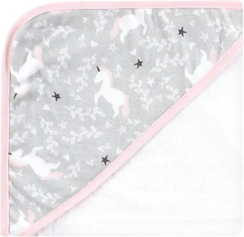 Miniatura 3 de Hudson Baby Toallas unisex con capucha de algodón para bebé, unicornio rosa, talla única