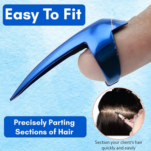 Miniatura 7 de Anillos profesionales para separar y seccionar el cabello, herramientas de acero inoxidable para trenzar el cabello para pelucas de rastas