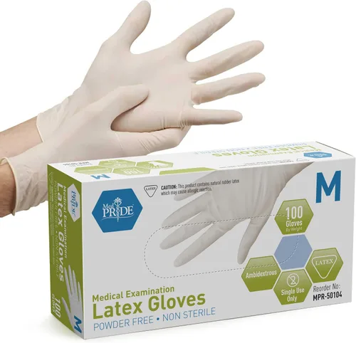 MED PRIDE Medpride - Guantes de nitrilo para exámenes médicos, látex, de 5 mil de grosor, sin polvo, no estériles, guantes de examen resistentes