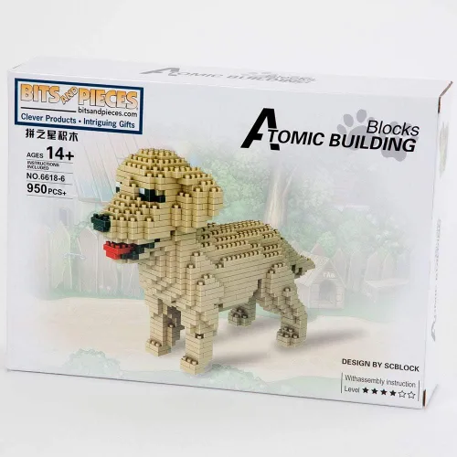 Miniatura 2 de Bits and Pieces - Rompecabezas de bloques 3D para perros - Bloques de construcción de raza de perro - Juego de modelos de construcción