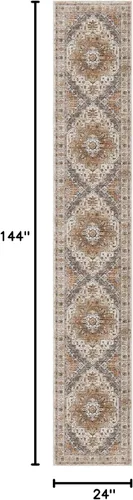 Miniatura 384 de Madane Tapete lavable de 2 x 10 pies para pasillo, cocina, recibidor, clásico, suave, antideslizante para interiores, casa de campo, baño, sala