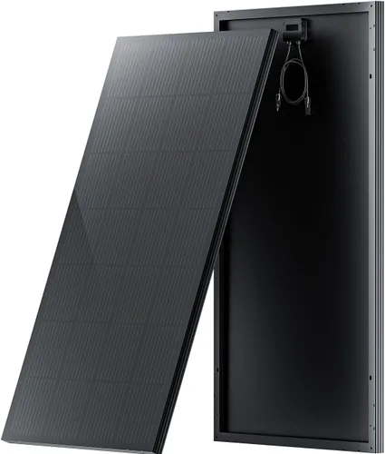 STAR Paneles Solares de 200 Vatios, Panel Solar de 12/24V con Diseño de Pantalla Completa y Sin Mantenimiento, Monocristalino de Alta Eficiencia del