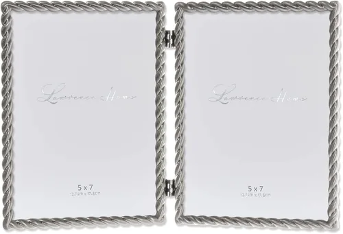 Miniatura 18 de Lawrence Frames Marco de metal con diseño de cuerda, 4 x 6, color plateado Plata