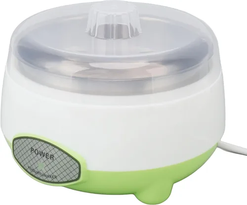 Cryfokt Máquina para hacer yogurt, ahorro de energía, máquina para hacer yogurt, contenedor de acero inoxidable, compacto para cocina (enchufe de