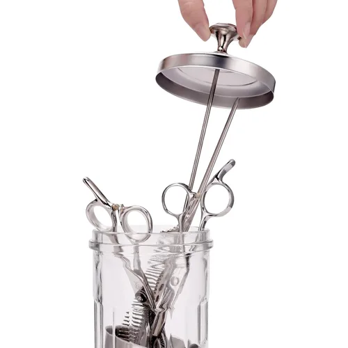 Miniatura 6 de Frasco Esterilizador Desinfectante - Vidrio Duradero para Herramientas de Uñas y Herramientas de Barbería y Peluquería (50 Oz /1500ml)