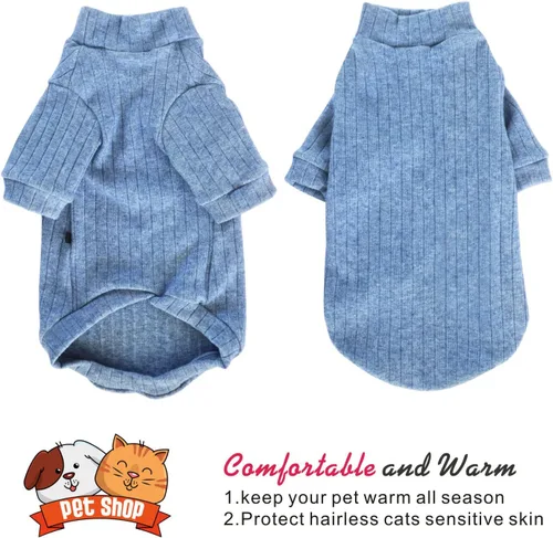Miniatura 5 de Idepet Sphynx Suéter Camisa para Gatos sin Pelo Gatitos Ropa Suave para Cachorros Pullover Pijamas Lindas para Gatos Mono de Algodón Vestimenta