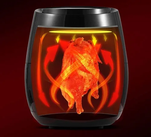 Miniatura 4 de Horno freidora de aire, pantalla digital de 5.4 cuartos de galón, preajustes de cocción con 7 ajustes preestablecidos táctiles, cocción en horno