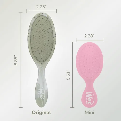 Miniatura 5 de Wet Brush - Cepillo desenredante original, color verde (olas de acuarela), cerdas ultrasuaves IntelliFlex, cerdas desenredantes que se deslizan a