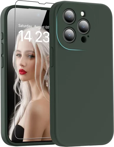 Miniatura 79 de DEENAKIN Funda de silicona compatible con iPhone 12 con protector de pantalla, mejora la protección de la cámara, funda protectora suave y flexible