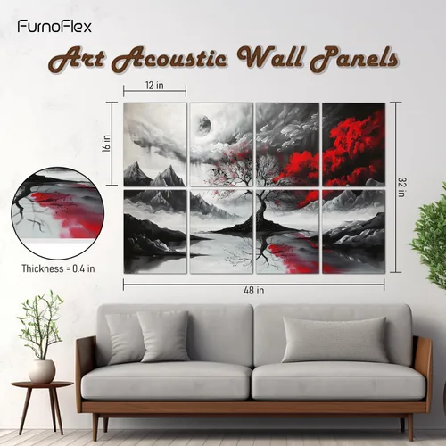 Miniatura 3 de FurnoFlexArt Paneles Acústicos Azulejos Decorativos para Habitación Espuma Insonorizante Paneles Absorbentes Amortiguación de Ruido Cancelación
