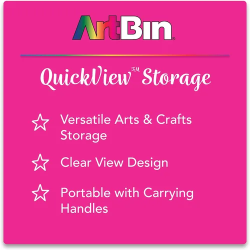 Miniatura 6 de ArtBin 6972AB - Estuche para transporte de pinturas de 10 pulgadas (25,4 cm) con vista rápida, organizador portátil para arte y manualidades
