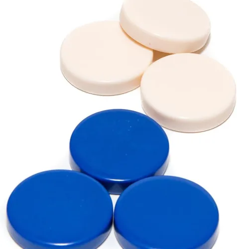 Damas de Backgammon Miniatura - Azul 13/16"