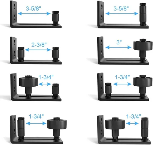 Miniatura 7 de ZEKOO Guía de piso de puerta corredera de granero: 8 opciones de configuración Guías de puerta de granero para parte inferior - Guía de puerta