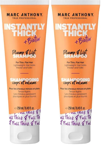 Miniatura 12 de Marc Anthony Champú para engrosar el cabello - Fórmula ligera de biotina y aloe para cabello más voluminoso, más grueso y lleno Champú grueso al
