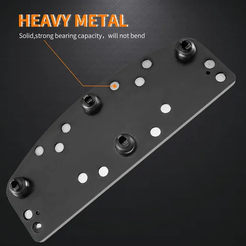 Miniatura 5 de Estribo delantero de goma para motocicleta con inserto para conductor/piloto, plataforma ancha para los pies, clavijas para los pies, pedales