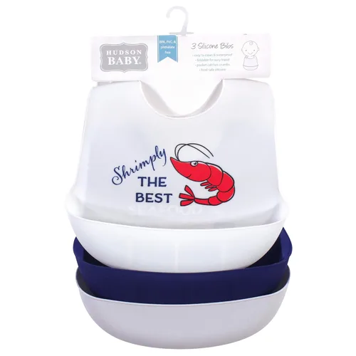 Miniatura 2 de Baberos Hudson Baby de silicona unisex para bebé Mariscos