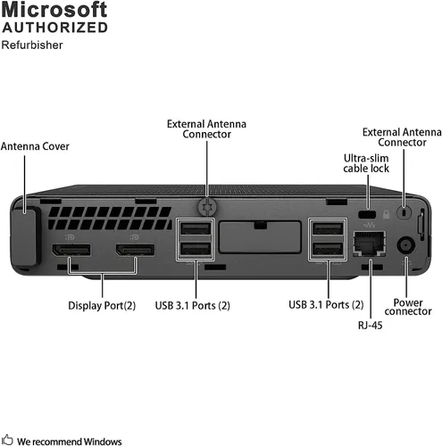 Miniatura 3 de HP Mini escritorio 800 G4 Intel i7-8700T hasta 4.00GHz 16GB DDR4 Nuevo 512GB NVMe SSD integrado Wi-Fi BT Dual Monitor Soporte inalámbrico teclado