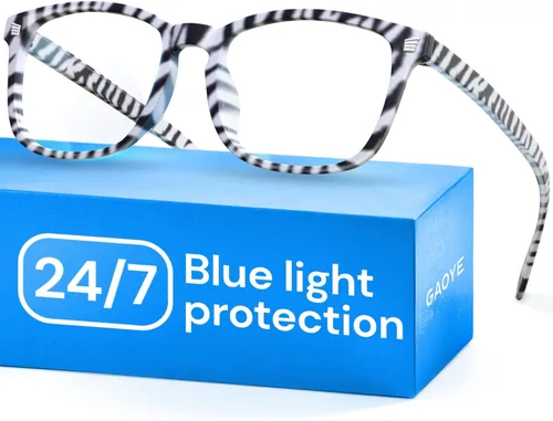 Miniatura 18 de Gaoye - Gafas de luz azul para computadora y juegos - Lentes anti rayos UV, resistentes a los arañazos y ajuste cómodo 2 negro y gris transparente