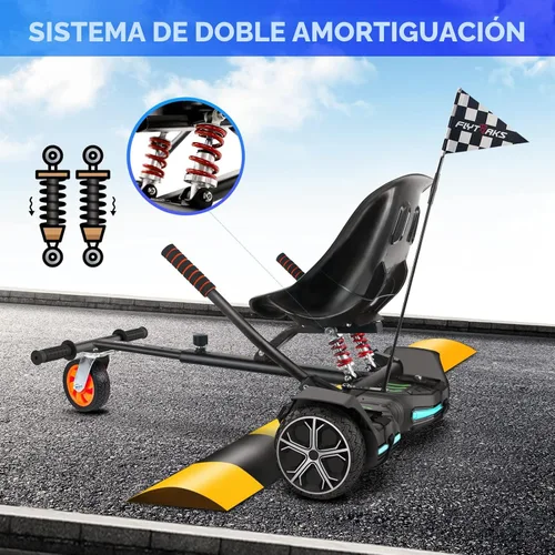 Miniatura 2 de Flytraks K2 Go Kart - Scooter autoequilibrante con absorción de impactos traseros, accesorio de asiento de scooter de equilibrio para neumáticos