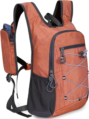 Miniatura 2 de BOVIP Mochila de senderismo de 20L Mochila de senderismo plegable ligera Mochila de viaje pequeño al aire libre plegable bolsa de hombro naranja
