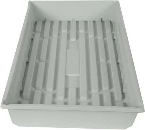 Miniatura 19 de SUNPACK Bandeja de inicio de semillas de plástico de 10 x 20 pulgadas, color negro, 2.5 pulgadas, sin agujeros de drenaje, ideal para invernaderos