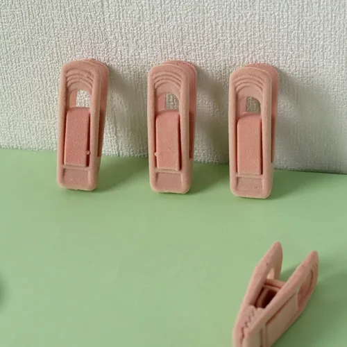Miniatura 7 de Trgowaul Perchas de terciopelo rosa claro: clips de dedo fuertes para perchas finas, perfectas para trajes, faldas, pantalones y ropa de bebé