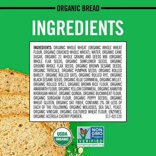 Miniatura 11 de Dave's Killer Bread 21 granos enteros y semillas, pan orgánico de grano entero, pan de 27 onzas