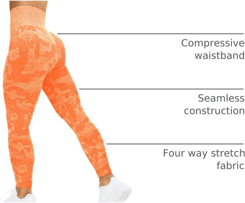 Miniatura 112 de HIGORUN - Leggings sin costuras para mujer, moldeadores, con diseño gráfico de sonrisas, de cintura alta, para el gimnasio, yoga o hacer ejercicio