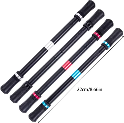 Miniatura 2 de 4 bolígrafos giratorios de gel para juegos, bolígrafo volador giratorio para dedos, juguete de liberación de presión para niños, estudiantes, Negro