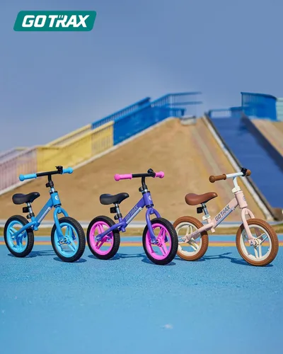 Miniatura 8 de Gotrax KS12 Bicicleta de equilibrio para niños de 2 a 5 años, bicicleta de empuje de 12 pulgadas con luz LED, asiento y manubrio ajustables, Rosa