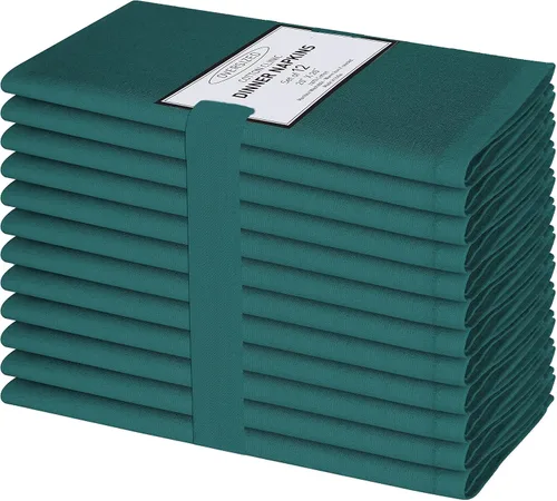 Miniatura 13 de Cotton Clinic Servilletas de tela 100% algodón extra grandes de 20 x 20 pulgadas, juego de 4 servilletas de mesa suaves y duraderas reutilizables