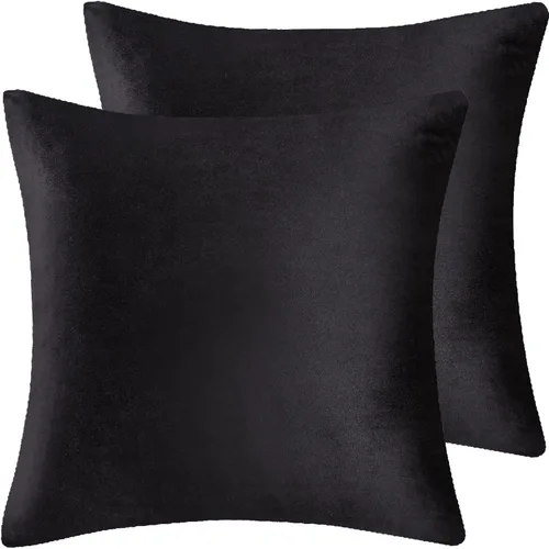 Miniatura 2 de Juego de 2 fundas de almohada decorativas de terciopelo, funda de cojín cuadrada suave para decoración del hogar para sala de estar, sofá o cama