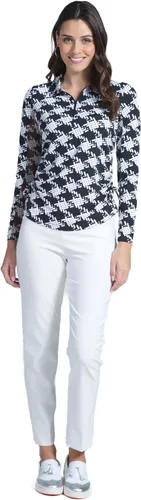 Miniatura 2 de IBKUL Athleisure Wear - Polo de manga larga con protección solar UPF 50+ Icefil Cooling Kimberly Print de longitud ajustable - 48376