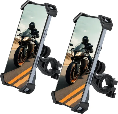 Miniatura 8 de Soporte de teléfono para motocicleta, soporte universal para manillar de motocicleta, abrazadera de teléfono celular para iPhone/Galaxy de 4.72 a