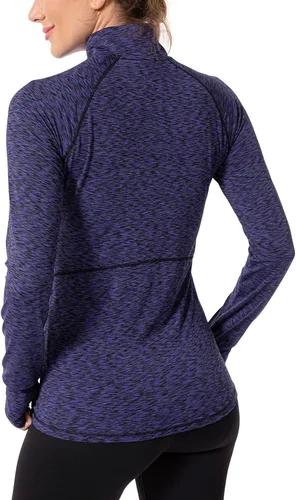 Miniatura 3 de Camiseta de entrenamiento de manga larga con cremallera de 14 para mujer