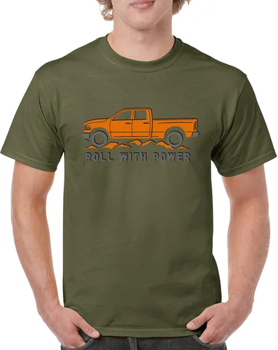 Miniatura 191 de Tee Hunt Camisetas gráficas y camisetas sin mangas para hombre Roll with Power Pickup Truck
