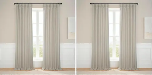 Miniatura 61 de HPD Half Price Drapes - Cortinas de lino sintético para sala de estar (2 paneles) - 100 pulgadas de ancho x 84 pulgadas de largo - Cortinas