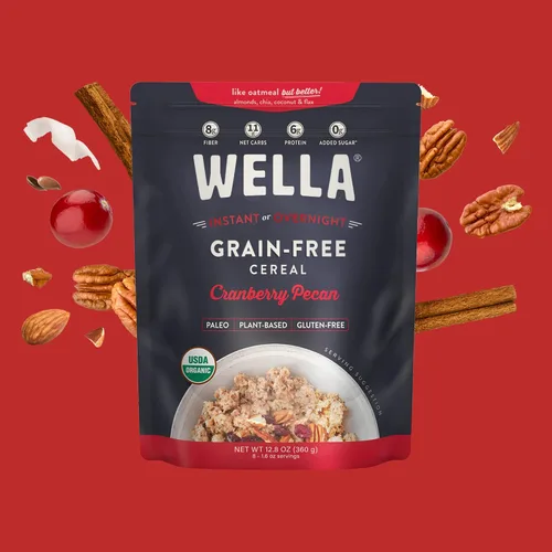 Miniatura 3 de Cereal de Avena Alternativa Wella, Cereal Caliente para el Desayuno Libre de Gluten, Sin Granos Paleo Orgánico Vegano Alto en Proteínas