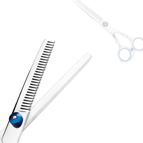 Miniatura 4 de Kit profesional de corte de pelo para el hogar, tijeras de corte de pelo para el hogar, peluquería, salón de peluquería, kit de tijeras de Azul