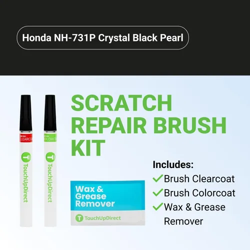 Miniatura 8 de TouchUpDirect Kit de pinceles de reparación de arañazos para automóviles – Compatible con Honda NH-731P Crystal Black Pearl Kit de pintura para auto