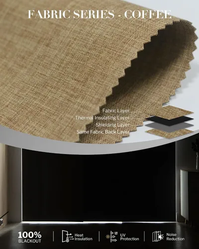 Miniatura 4 de Graywind - Paneles deslizantes manuales 100% opacos con control de varilla, persianas de privacidad para ventanas de patio, puertas corredizas