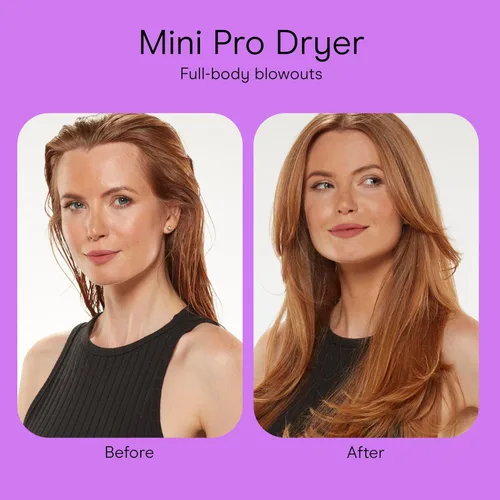Miniatura 13 de Conair MiniPro Mango plegable Turmalina cerámica Styler/secador de pelo; Rojo