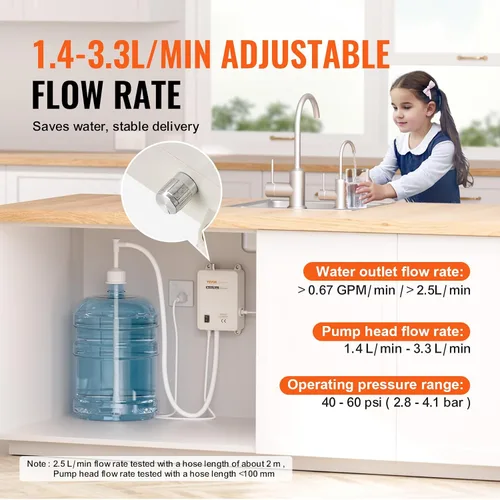 Miniatura 3 de VEVOR Sistema de bomba dispensadora de agua embotellada, sistema dispensador de 5 galones, dispensador de agua eléctrico automático, bomba de jarra