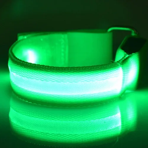 Fashion&cool Banda LED de palmada, pulsera deportiva con luz recargable por USB, pulseras ajustables que brillan en la oscuridad para hombres y