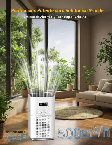 Miniatura 3 de Dayette Purificadores de aire para habitación grande del hogar de hasta 3000 pies cuadrados, actualización CARD a 500 m³/h filtro de aire H14 Ture