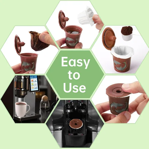 Miniatura 4 de Aussen Filtros de papel desechables para café, reemplazo para filtros Keurig, compatible con todos los filtros de una sola porción de Keurig, Blanco