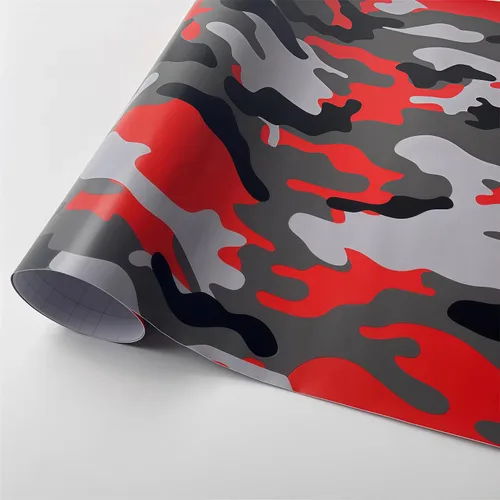 Miniatura 8 de LZLRUN Rollo de Película de Vinilo Adhesivo de Camuflaje para Automóvil Camuflaje Nieve Ártica Calcomanía Adhesiva para Consola de Automóvil
